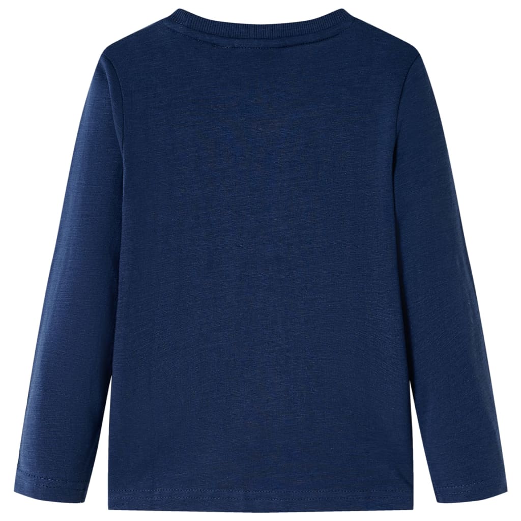 Vidaxl kindershirt met lange mouwen 128 gemêleerd marineblauw