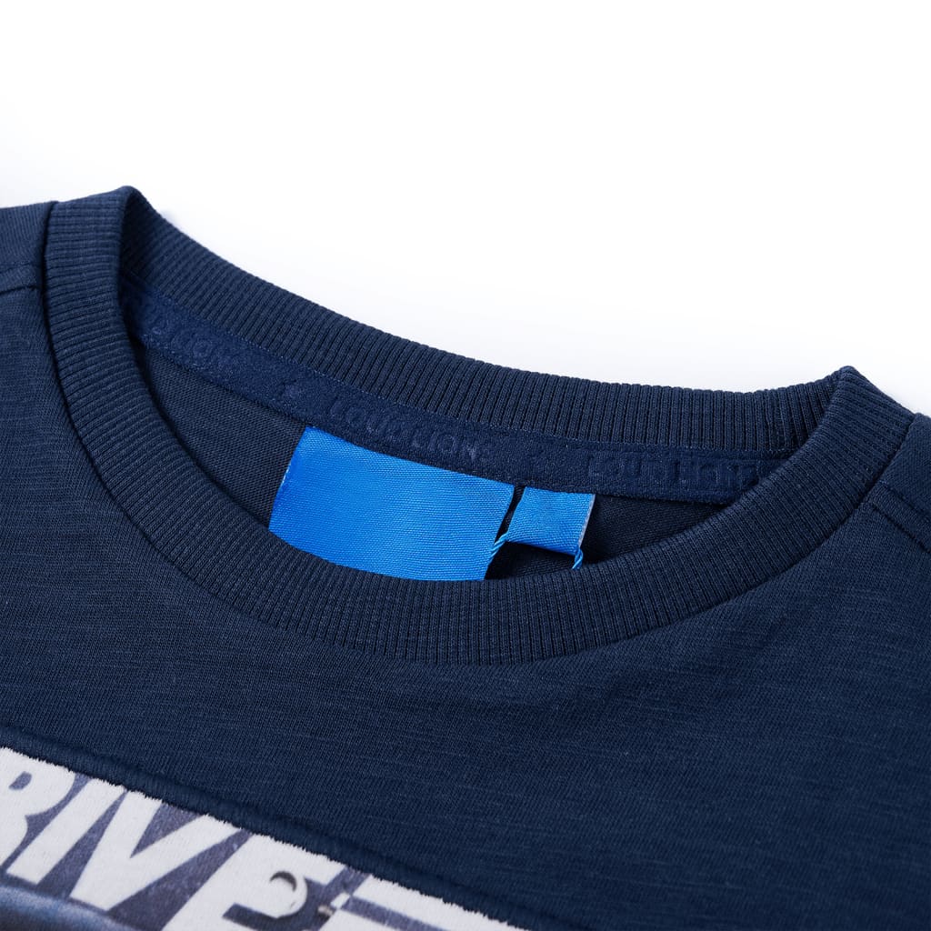 Vidaxl kindershirt met lange mouwen 128 gemêleerd marineblauw