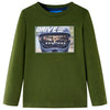 Vidaxl kindershirt met lange mouwen 104 donkerkakikleurig