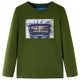 Vidaxl kindershirt met lange mouwen 104 donkerkakikleurig