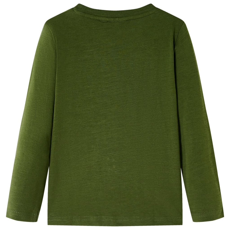 Vidaxl kindershirt met lange mouwen 104 donkerkakikleurig