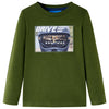 Vidaxl kindershirt met lange mouwen 116 donkerkakikleurig