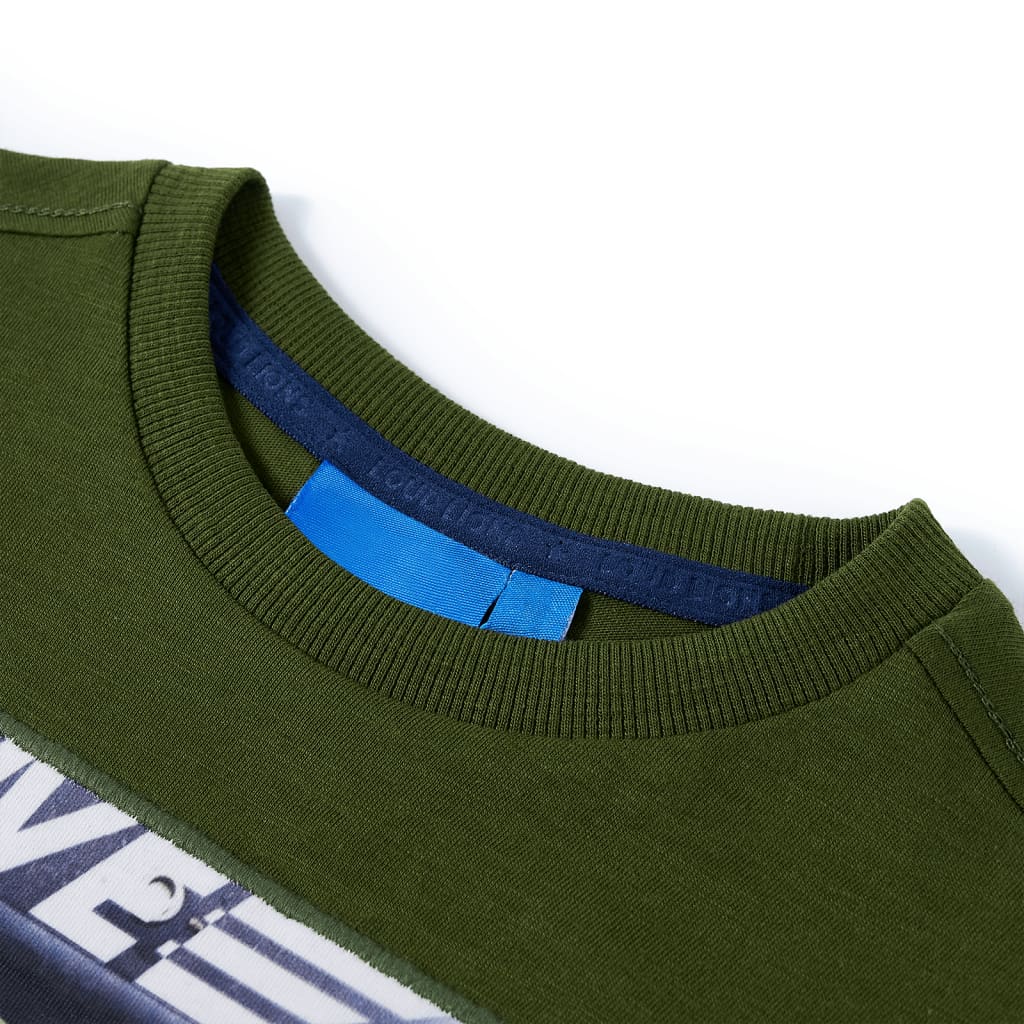 Vidaxl kindershirt met lange mouwen 116 donkerkakikleurig