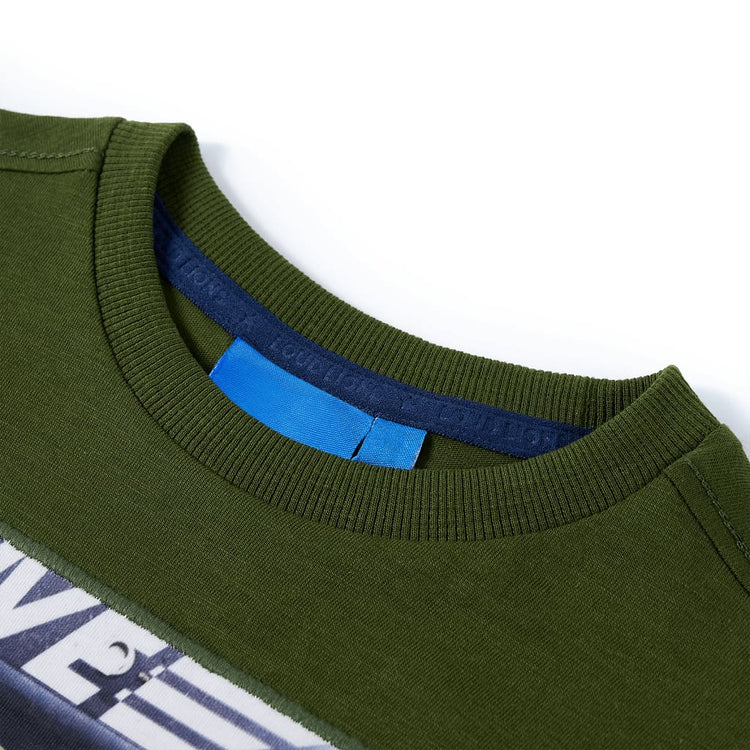 Vidaxl kindershirt met lange mouwen 128 donkerkakikleurig