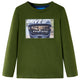 Vidaxl kindershirt met lange mouwen 140 donkerkakikleurig