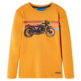 Vidaxl kindershirt met lange mouwen 92 okerkleurig - afbeelding 1
