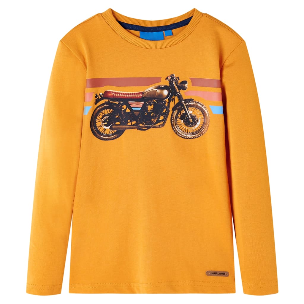 Vidaxl kindershirt met lange mouwen 92 okerkleurig