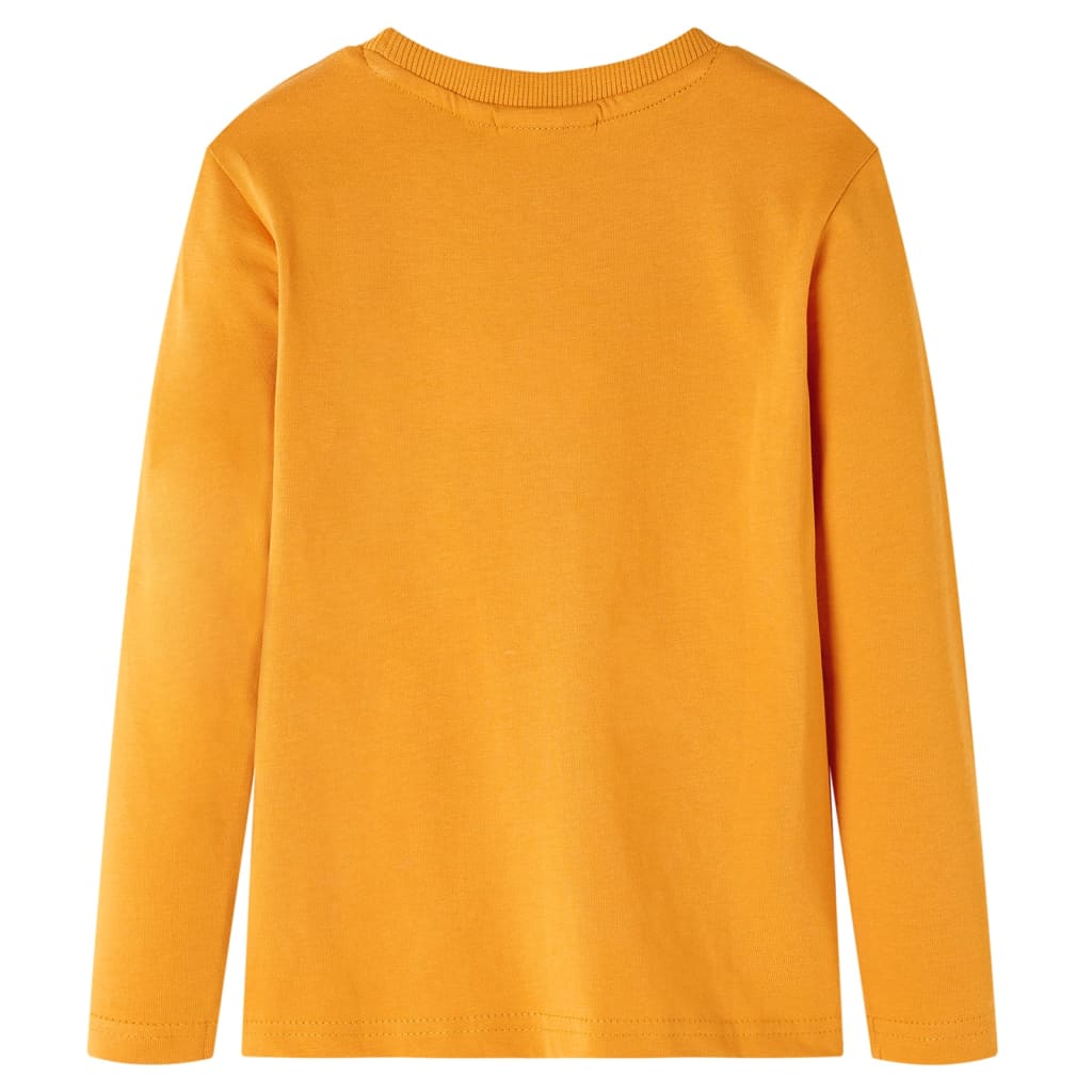Vidaxl kindershirt met lange mouwen 92 okerkleurig