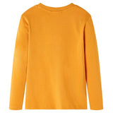 Vidaxl kindershirt met lange mouwen 92 okerkleurig - afbeelding 2