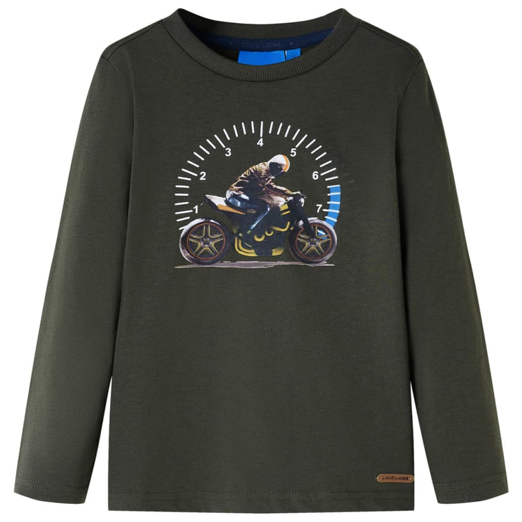 Vidaxl kindershirt met lange mouwen 128 kakikleurig