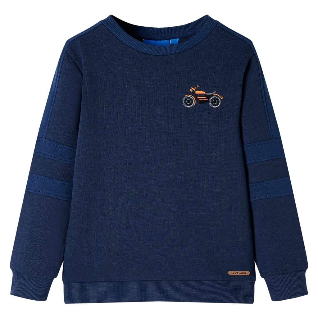 VidaXL Kindertrui 140 gemêleerd marineblauw