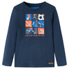 VidaXL Kindershirt met lange mouwen 92 gemêleerd marineblauw