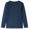VidaXL Kindershirt met lange mouwen 92 gemêleerd marineblauw