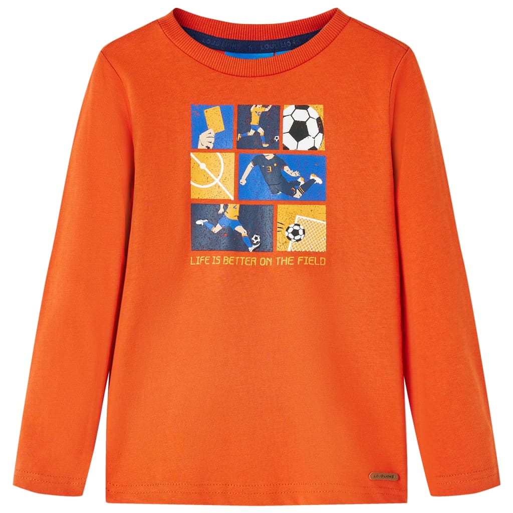 VidaXL Kindershirt met lange mouwen 92 oranje