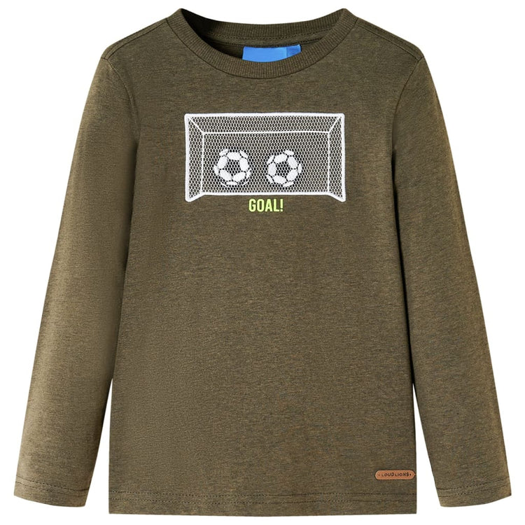 Vidaxl kindershirt met lange mouwen 116 gemêleerd kakikleur