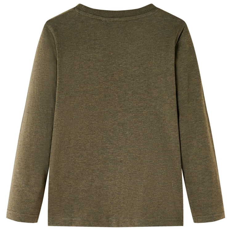 Vidaxl kindershirt met lange mouwen 116 gemêleerd kakikleur