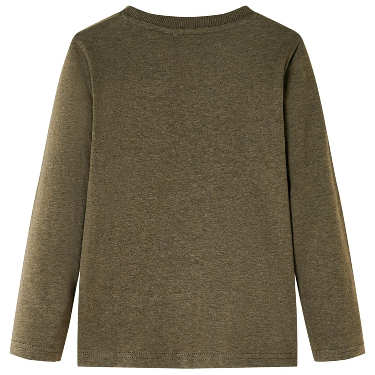 Vidaxl kindershirt met lange mouwen 128 gemêleerd kakikleur