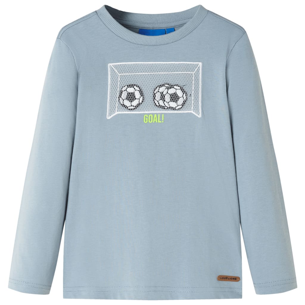 VidaXL Kindershirt met lange mouwen 116 lichtblauw