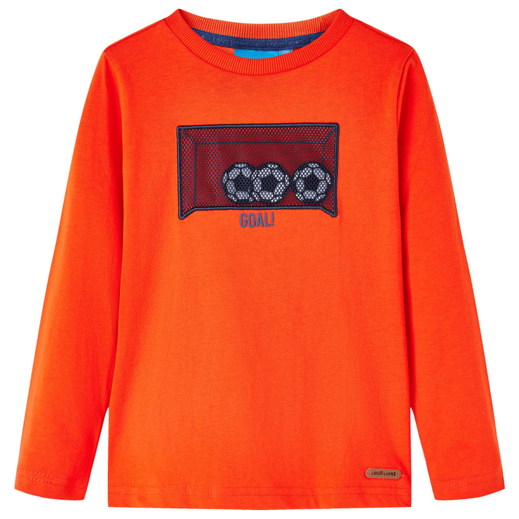 VidaXL Kindershirt met lange mouwen 92 feloranje