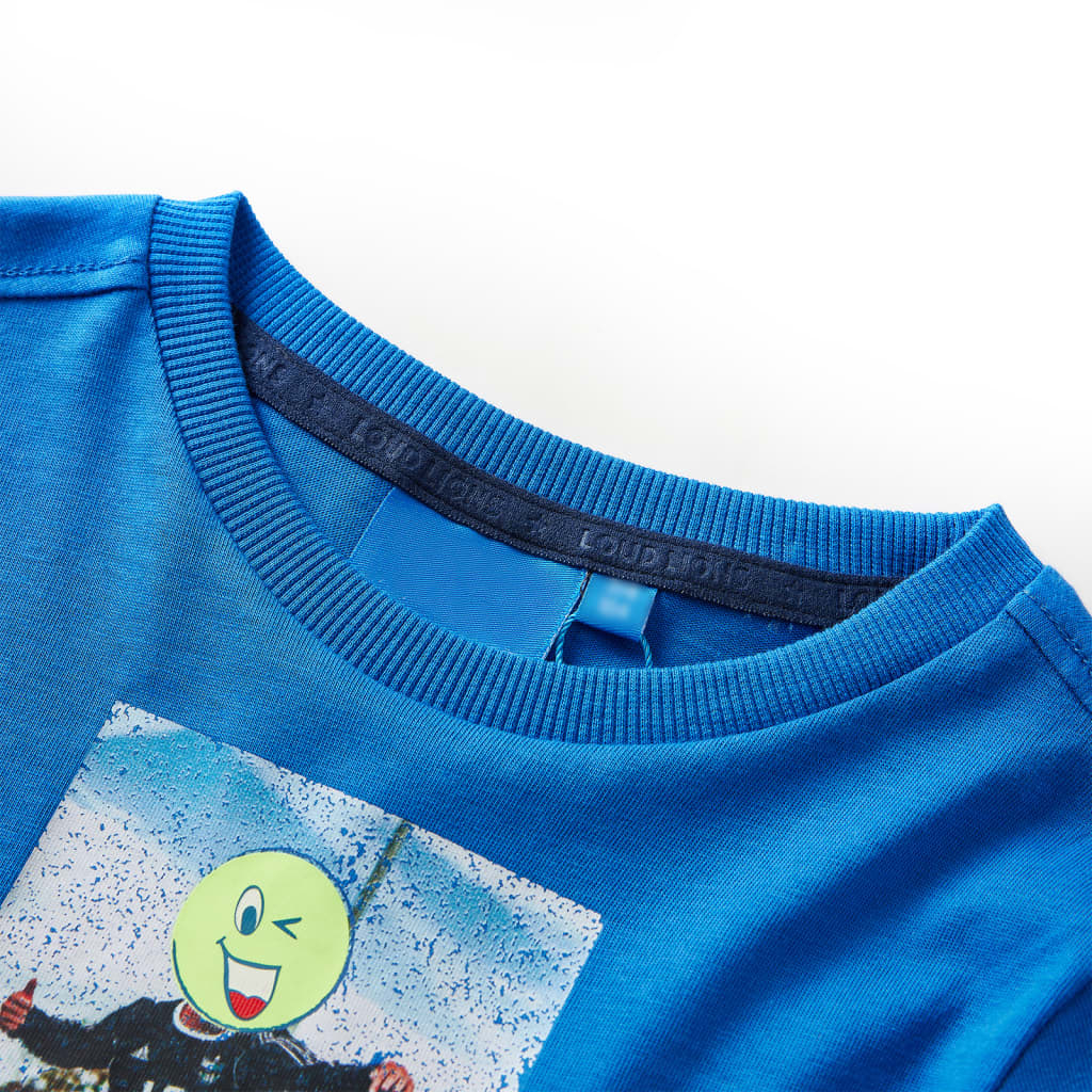 VidaXL Kindershirt met lange mouwen 128 kobaltblauw