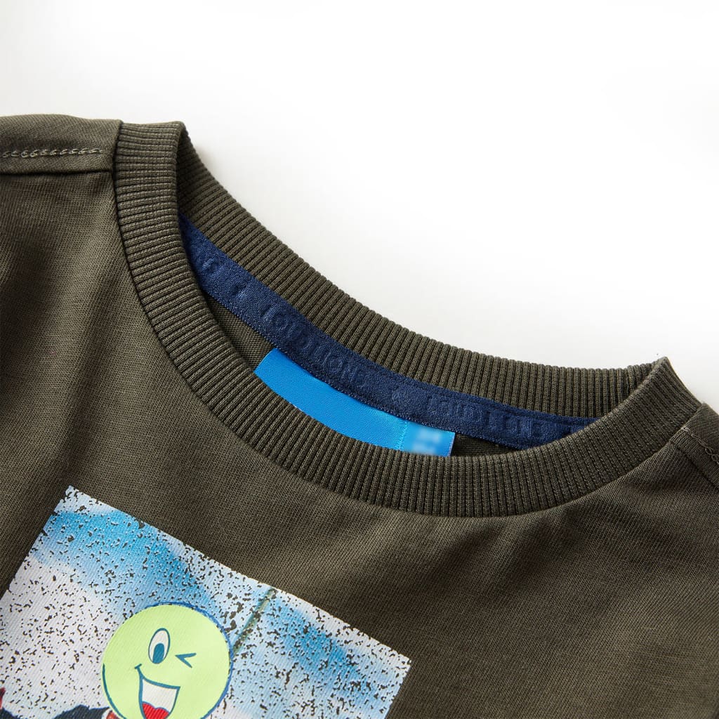 VidaXL Kindershirt met lange mouwen 104 kakikleurig