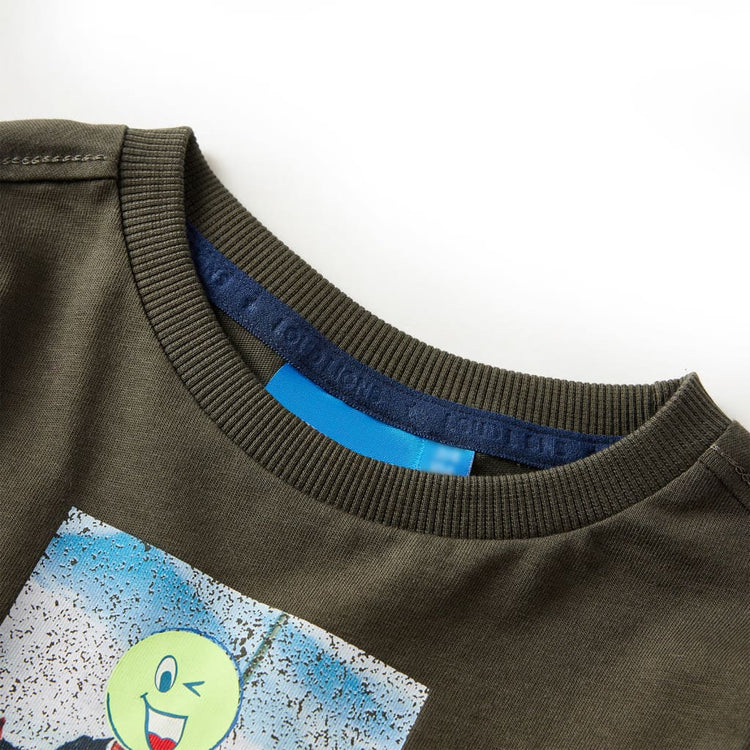 Vidaxl kindershirt met lange mouwen 104 kakikleurig