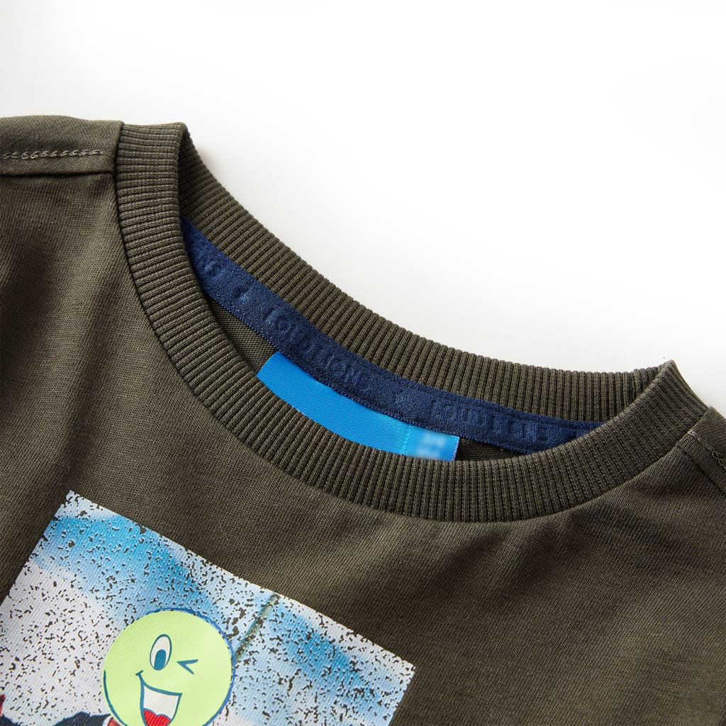 VidaXL Kindershirt met lange mouwen 116 kakikleurig