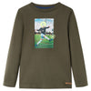 Vidaxl kindershirt met lange mouwen 128 kakikleurig