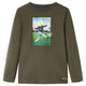 Vidaxl kindershirt met lange mouwen 128 kakikleurig