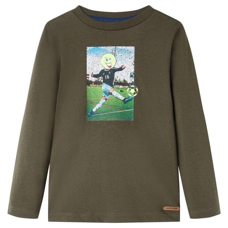 Vidaxl kindershirt met lange mouwen 128 kakikleurig