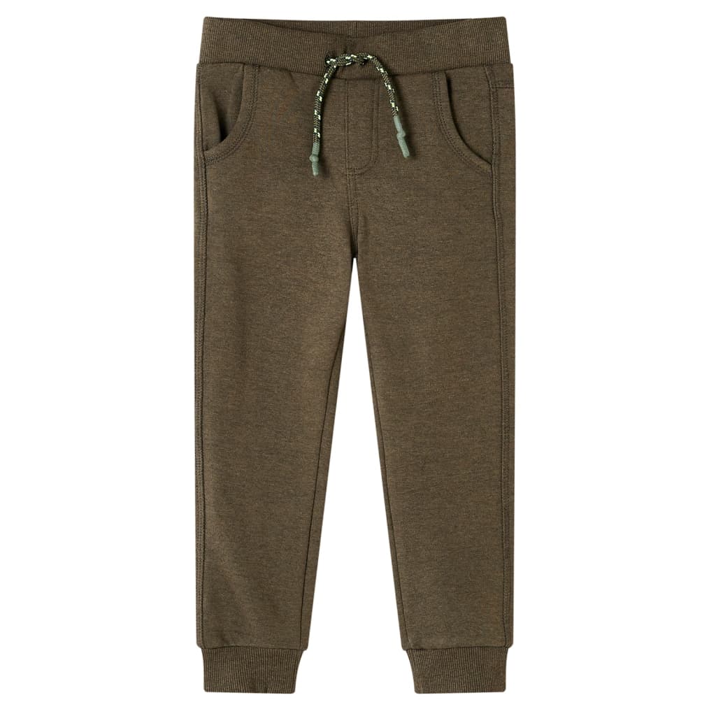 Vidaxl kinderjoggingbroek 128 gemêleerd kakikleurig