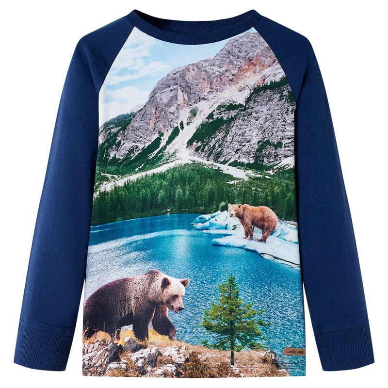 Vidaxl kindershirt met lange mouwen 104 marineblauw