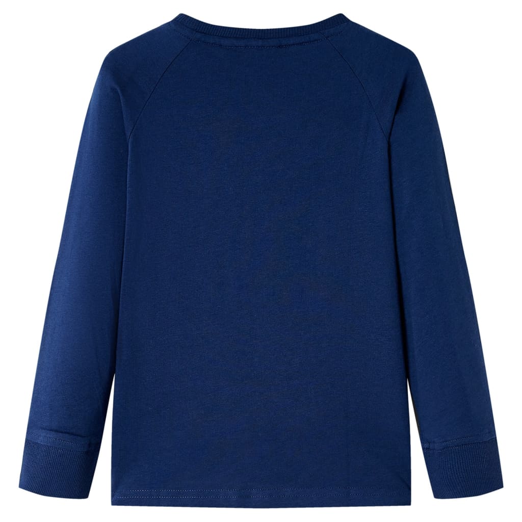 VidaXL Kindershirt met lange mouwen 104 marineblauw