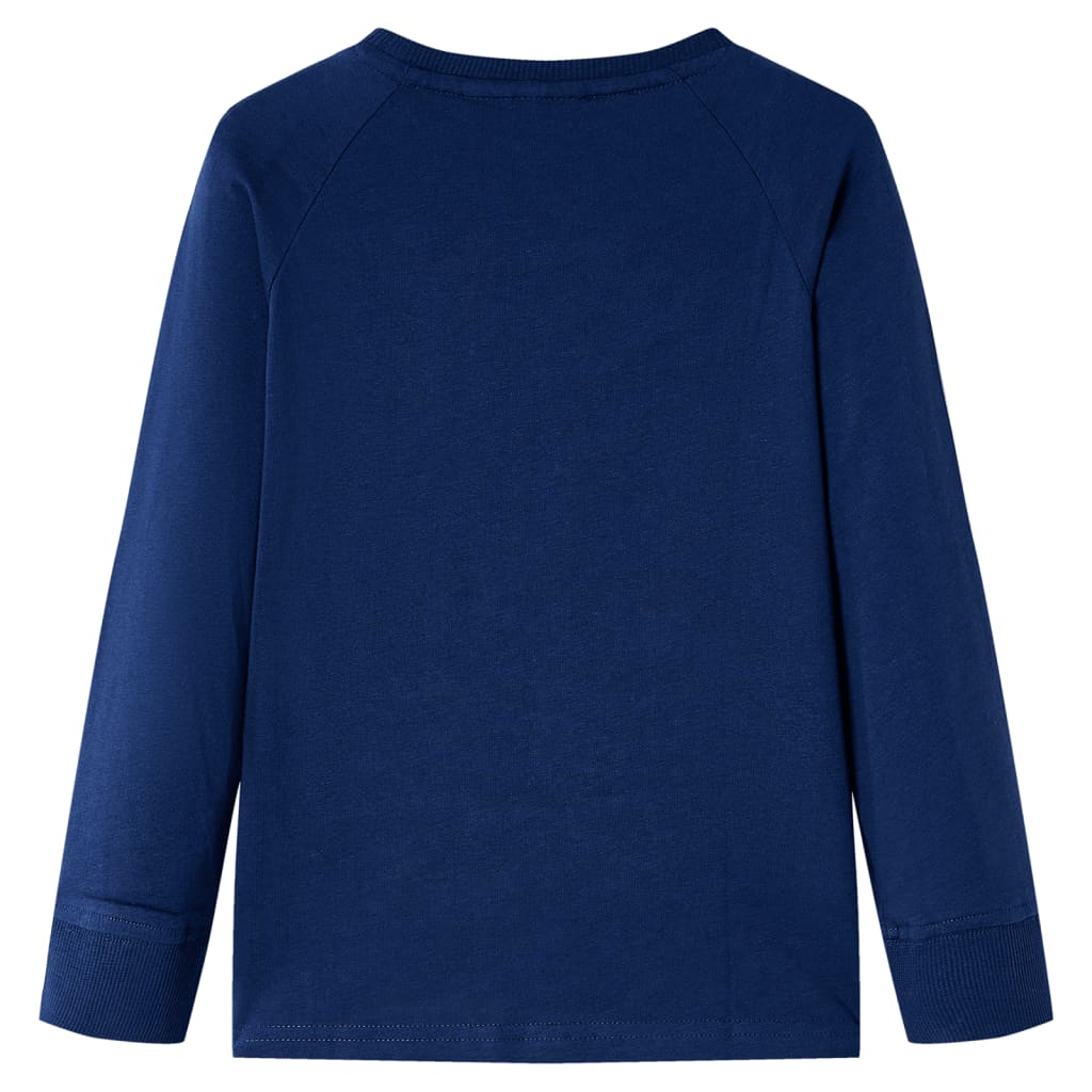 VidaXL Kindershirt met lange mouwen 116 marineblauw