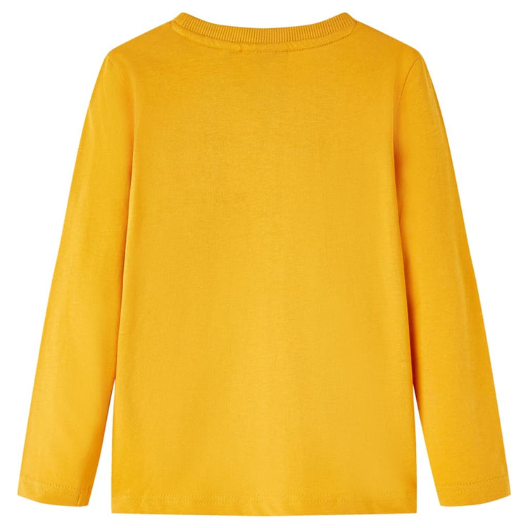 VidaXL Kindershirt met lange mouwen 92 okerkleurig