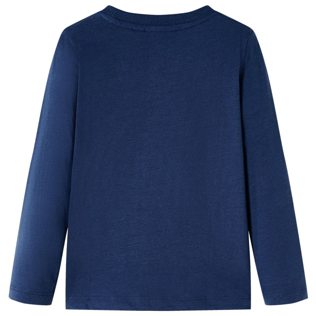 VidaXL Kindershirt met lange mouwen 116 gemêleerd marineblauw