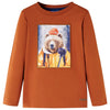 VidaXL Kindershirt met lange mouwen 104 oranjebruin