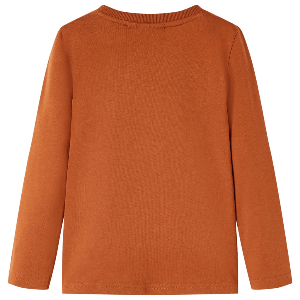 VidaXL Kindershirt met lange mouwen 104 oranjebruin