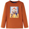 Vidaxl kindershirt met lange mouwen 128 oranjebruin