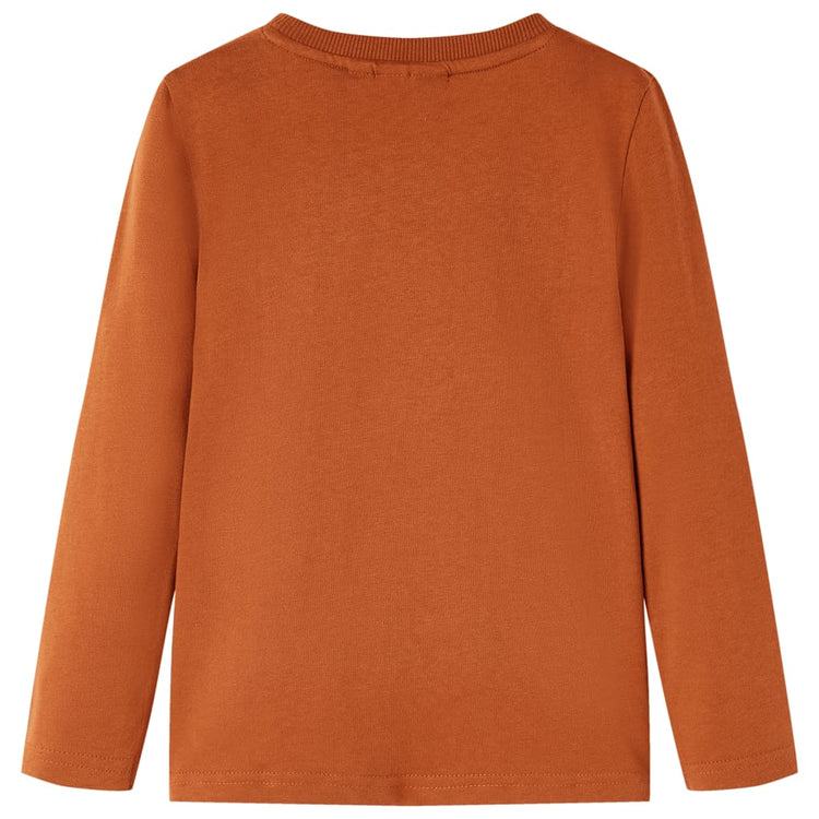 Vidaxl kindershirt met lange mouwen 140 oranjebruin
