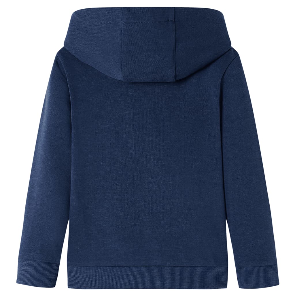 VidaXL Kindertrui met capuchon 92 gemêleerd marineblauw en oranje