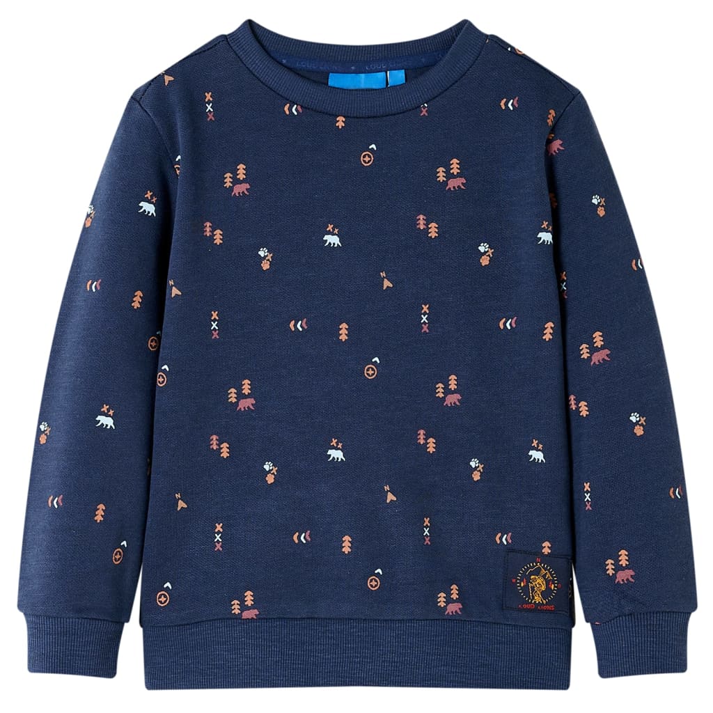 VidaXL Kindertrui 140 gemêleerd marineblauw