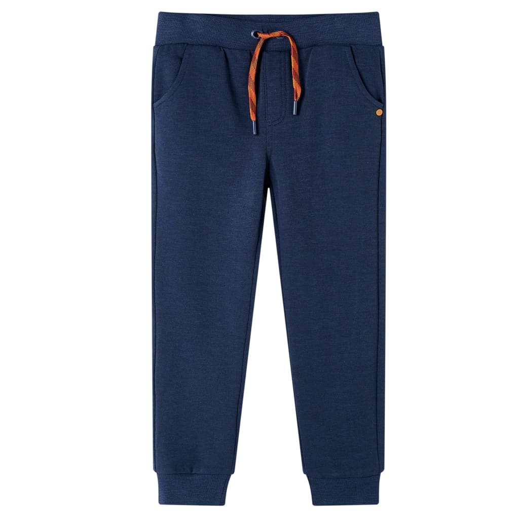 VidaXL Kinderjoggingbroek 104 gemêleerd marineblauw