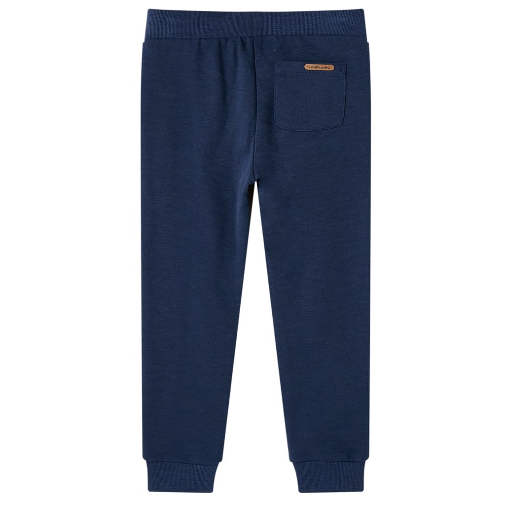 VidaXL Kinderjoggingbroek 104 gemêleerd marineblauw