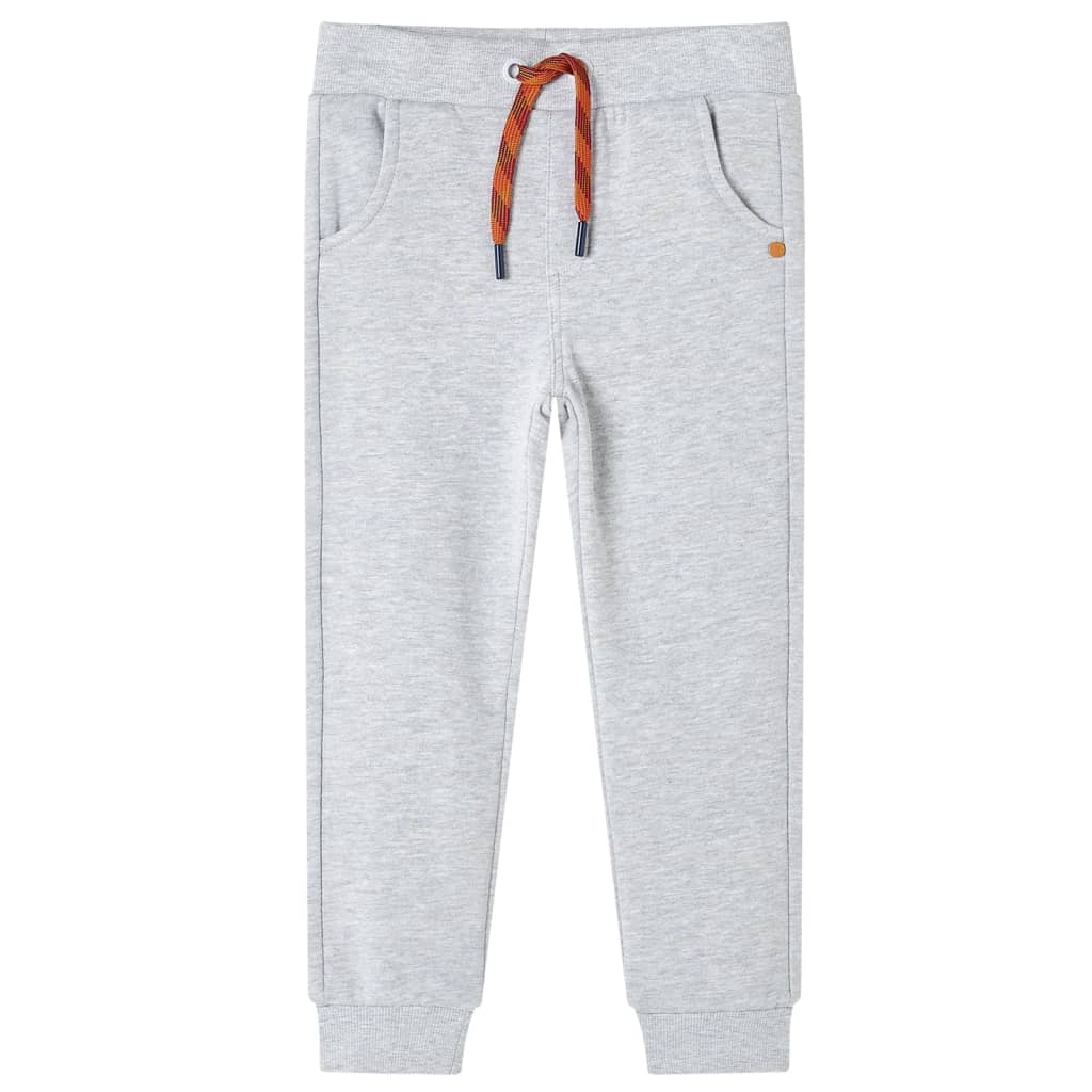 VidaXL Kinderjoggingbroek 92 gemêleerd grijs