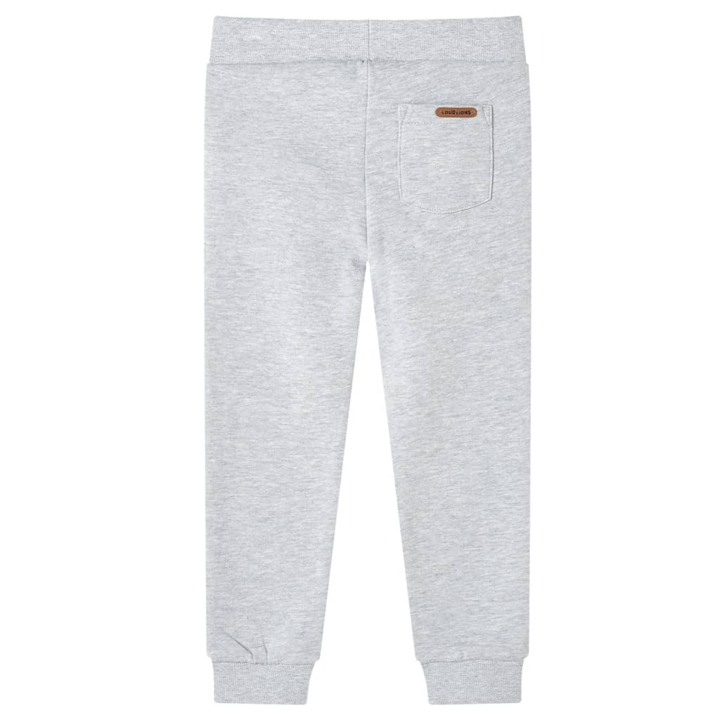 VidaXL Kinderjoggingbroek 104 gemêleerd grijs