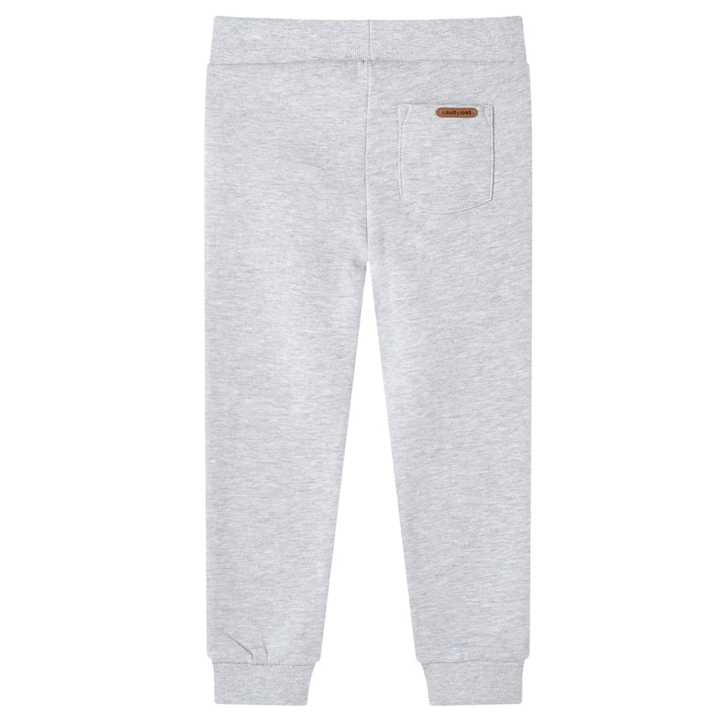 VidaXL Kinderjoggingbroek 128 gemêleerd grijs