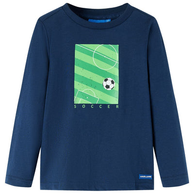 VidaXL Kindershirt met lange mouwen 104 marineblauw