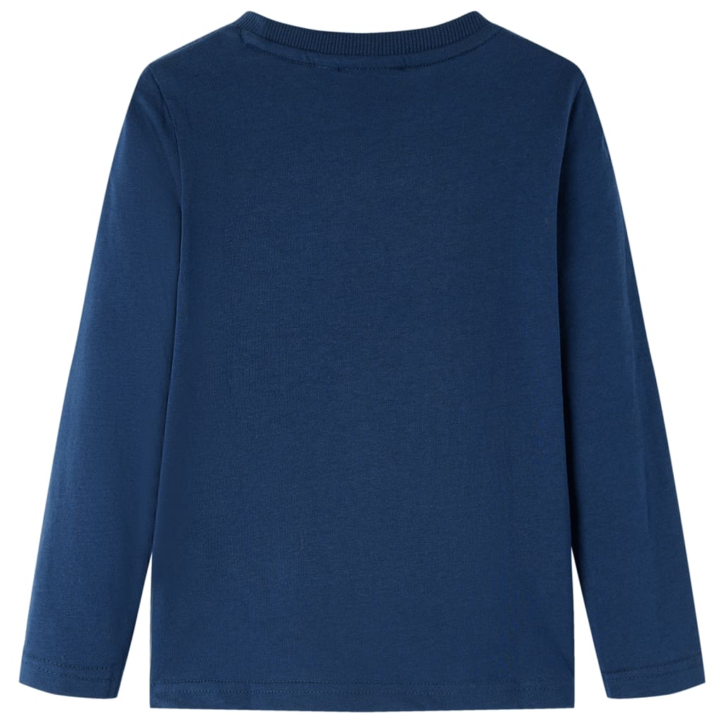 VidaXL Kindershirt met lange mouwen 104 marineblauw