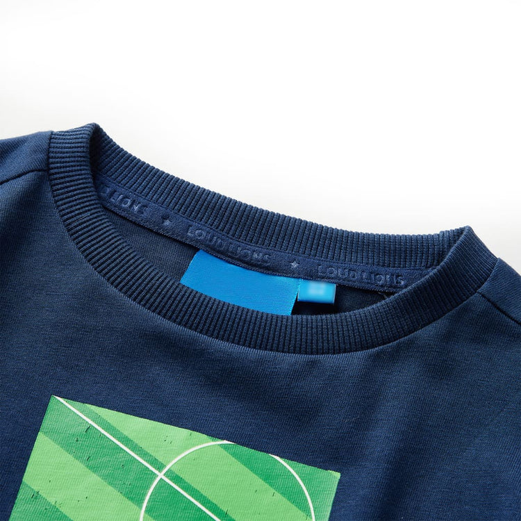 Vidaxl kindershirt met lange mouwen 128 marineblauw